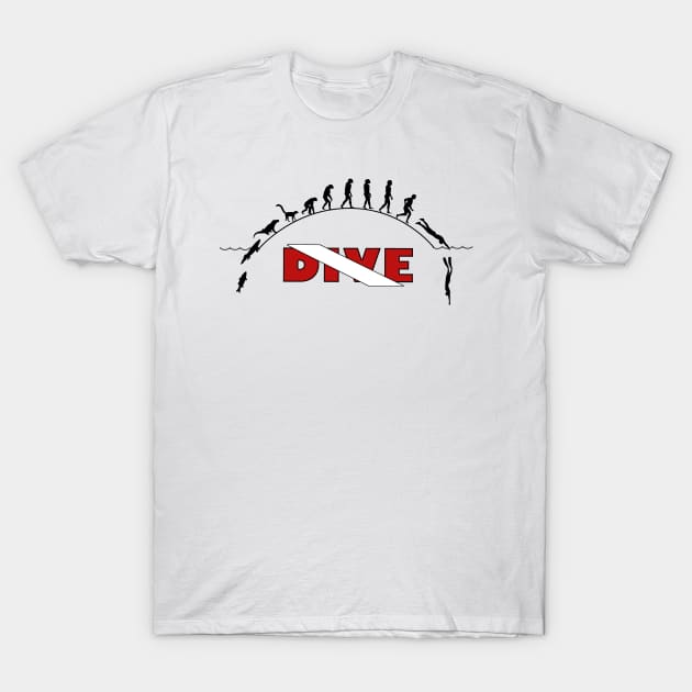 Diving Evolution T-Shirt by Birding_by_Design